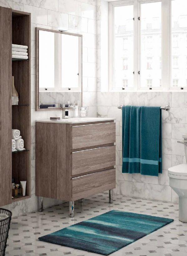 mueble de baño modelo lorca con tres cajones