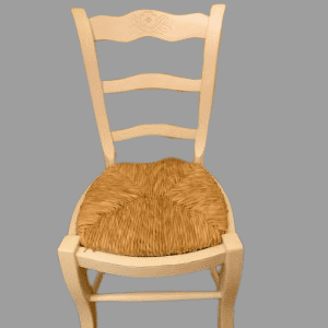 silla rústica enea blanca