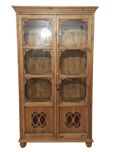 vitrina rústica madera maciza