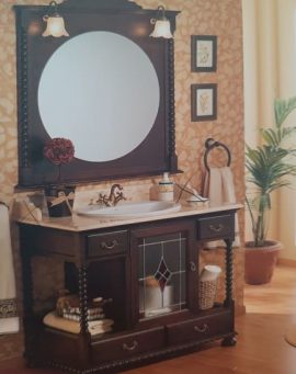 mueble de baño estilo rústico