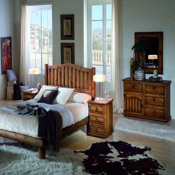 cabecero rústico modelo woodland marca mueblestilo para dormitorios rústicos