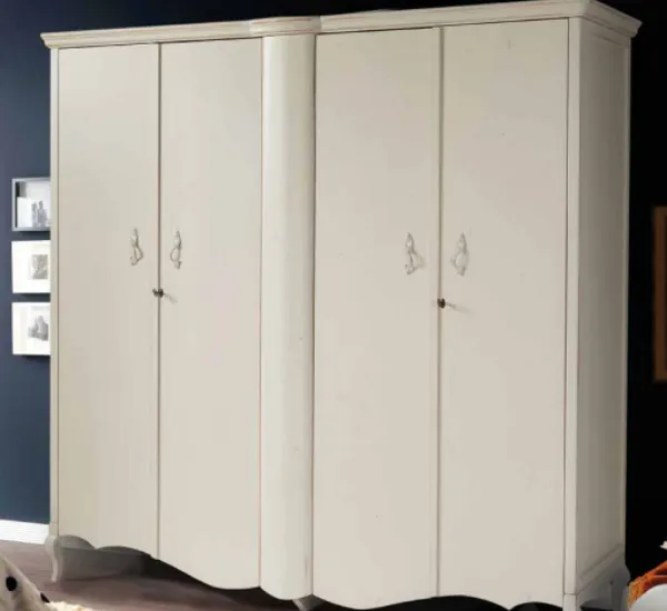 armario clásico de 4 puertas con patas isabelina marca mueblestilo