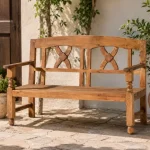 banco rústico de madera lugo mueblestilo