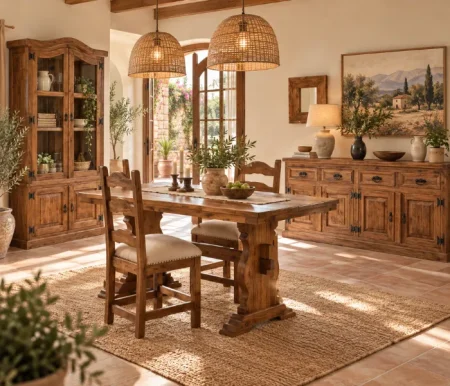 comedor de estilo rústico calabria mueblestilo