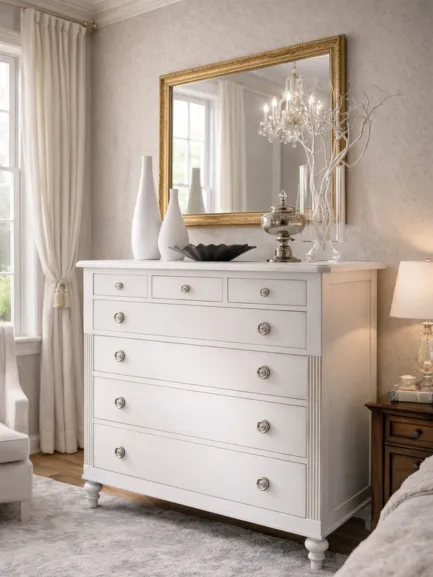 cómoda clásica isabel con torneado en patas