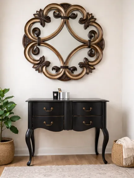 cómoda de estilo clásico con 4 cajones berta