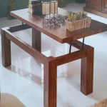 mesa de centro rústico elevable santiago marca mueblestilo