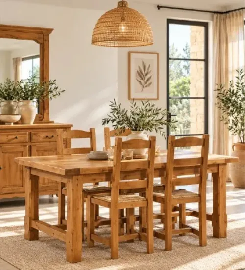mesa rústica comedor campagnad y sillas