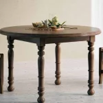 mesa rústica redonda alameda mueblestilo