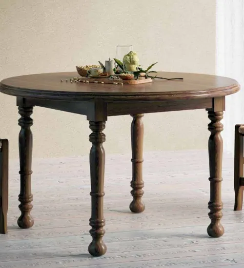 mesa rústica redonda alameda mueblestilo