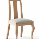 silla tapizada clásica con patas isabelinas