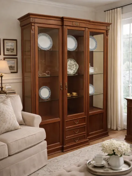 vitrina de estilo clásica acristalada modelo duarte mueblestilo