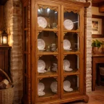 vitrina rústica capitel puertas acristaladas mueblestilo