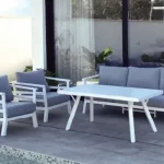 set de jardín en aluminio blanco mueblestilo