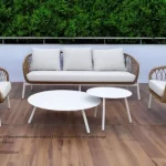 set de jardín en color blanco mueblestilo