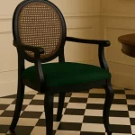 silla isabelina velvet nocturne mueblestilo