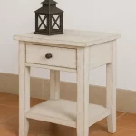 mesita de noche rústica con cajón 27004