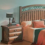 mesita de noche rústica gijón mueblestilo