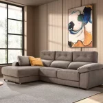 sofá chaise longue sofía con asientos extraíbles y respaldo reclinable mueblestilo