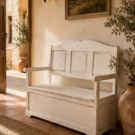 banco rústico de madera solera mueblestilo