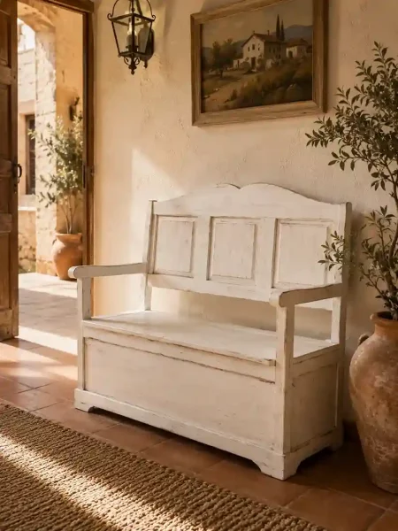 banco rústico de madera solera mueblestilo