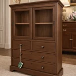 vitrina clásica con puertas correderas florencia mueblestilo