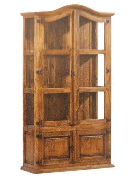 vitrina de dos puertas con cajones jalisco mueblestilo