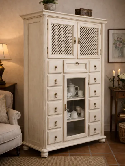 alacena clásica con celosía y puertas mueblestilo alacena clásica con celosía y puertas mueblestilo