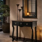 entrada recibidor de 3 cajones con espejo mueblestilo