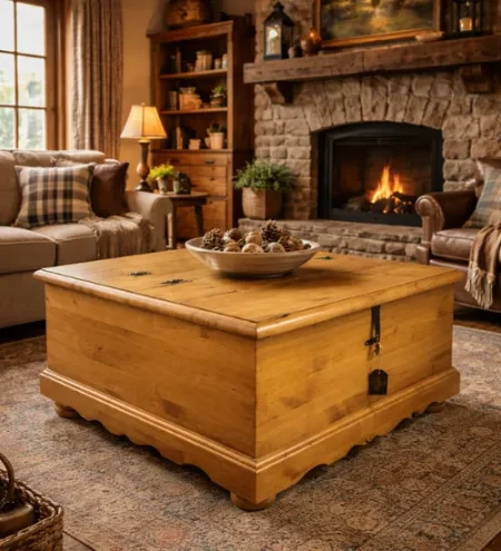 mesa de centro con arcón abatible mueblestilo