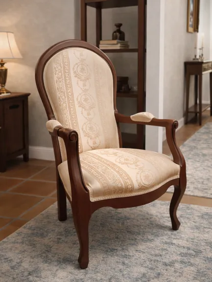 sillón francés con patas isabelinas mueblestilo