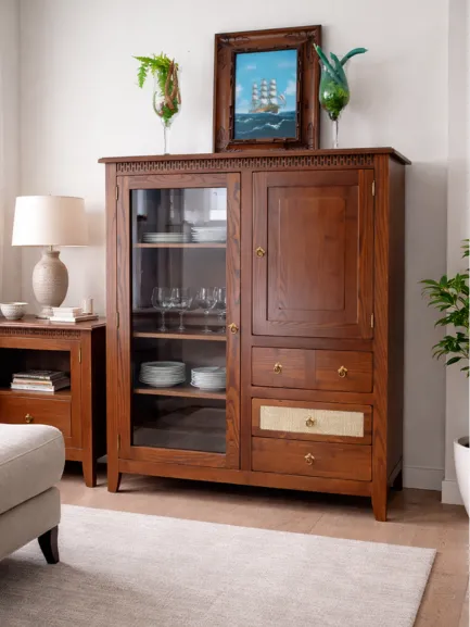 vitrina vajillero con cajones y puerta mueblestilo