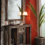 recibidor rústico alameda con espejo mueblestilo