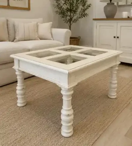mesa de centro rústica con patas torneadas y elevable (1)