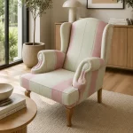 sillón orejrero con patas isabelinas modelo galatea