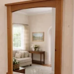 espejo de líneas rectas rústico mueblestilo