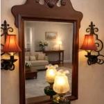 espejo modelo concha con detalles curvados mueblestilo